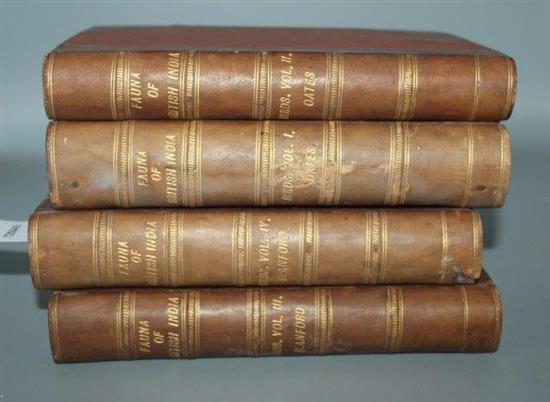 Blanford (W T) and Oates (E W), The Fauna of British India, 4 vols, 1890-1898